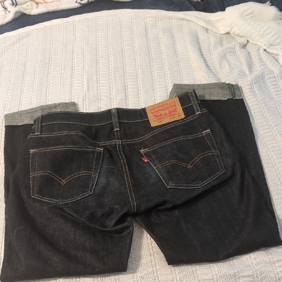 Levi's Other - Levi's Slim Fit Jeans - Dark Wash, Raw Hem, 32x32
